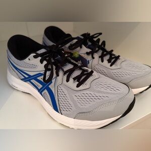 ASICS Men's Gray and Blue Running Shoes